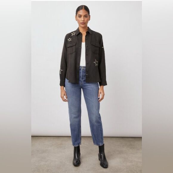 Rails Loren Metallic Stars Shirt Jacket. M - Picture 3 of 4